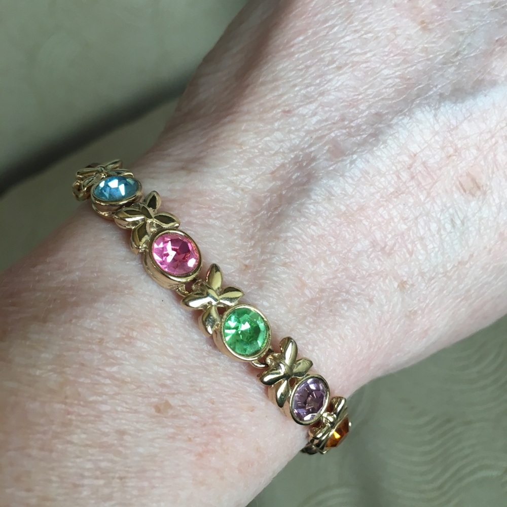 Colorful gem bracelet